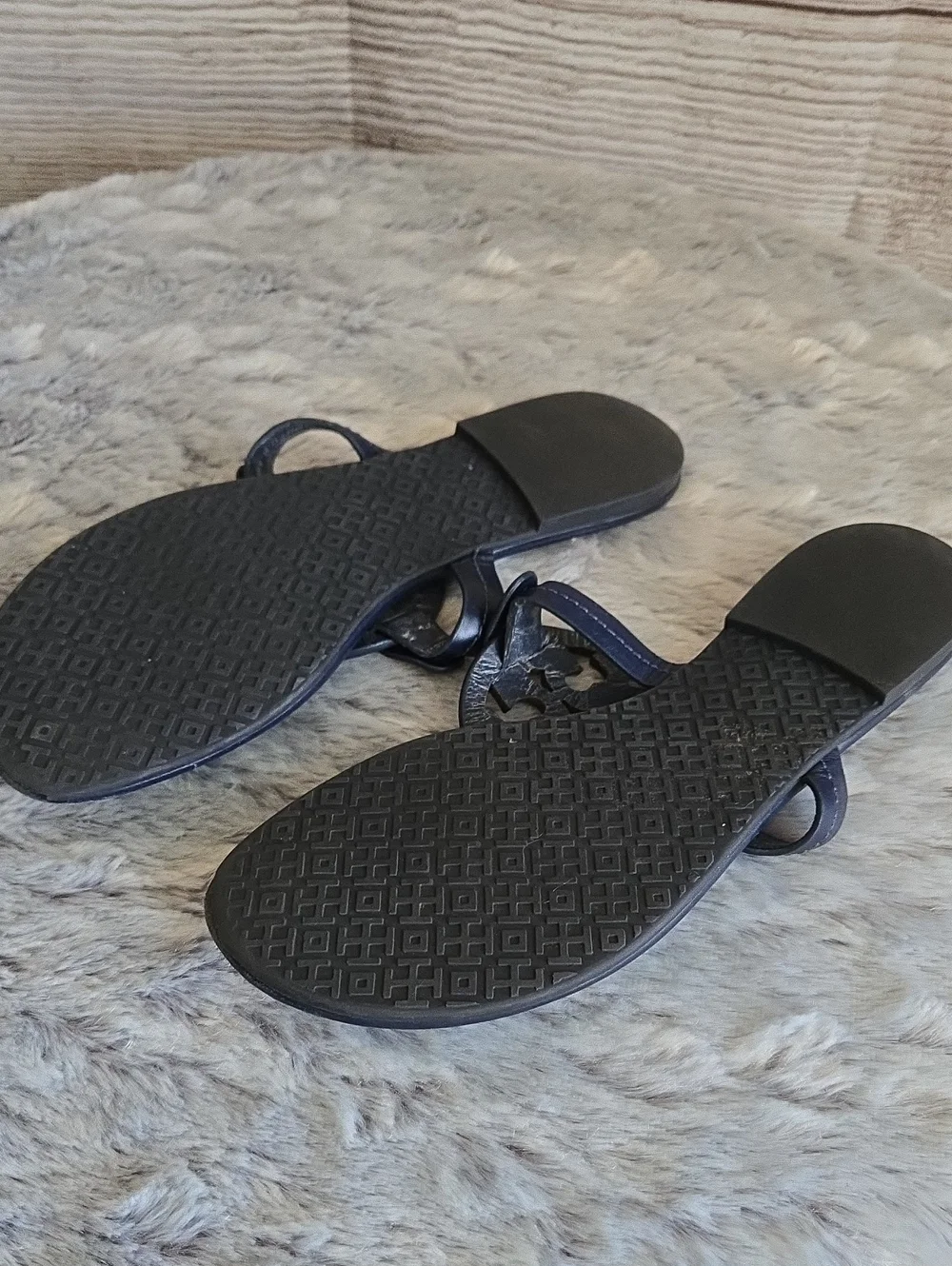 Tory Burch Navy Flip Flops, Womens Size 8.5